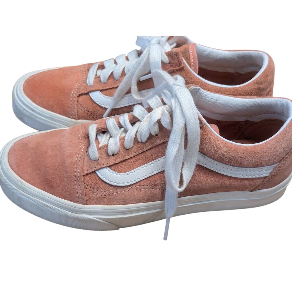 Vans Old Skool Salmon/Terracotta Suede Sneakers, Unisex, Men's 5.5, Women's 7